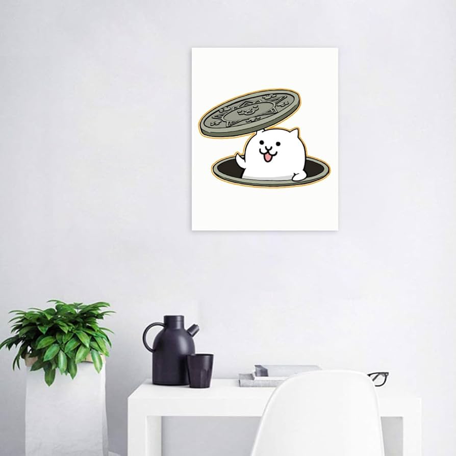 キャンバス油絵　自分の子どものころの写真を見るにゃんこたち キャンバス油絵 自分の子どものころの写真を見るにゃんこたち