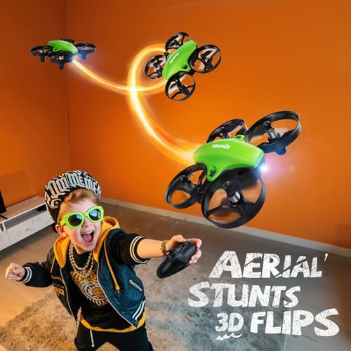 Image of V995 Mini Drone for Kids and Beginners, Indoor Outdoor Quadcopter Plane for Boys Girls with 3D Flips,360 Rotation,Circle Fly,Auto Hover, Headless Mode and 3 Batteries,Gift for Boys and Girls