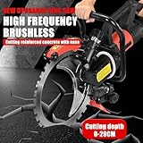 FahQuintuple Electric Concrete Saw 16 In, 9500W/12000W Motor Circular Saw Cutter with Max. 11.4 In Cutting Depth, Wet Disk Saws Cutter Includes Water Line, Pump and 2 Blades, for Stone, Brick - Image 2