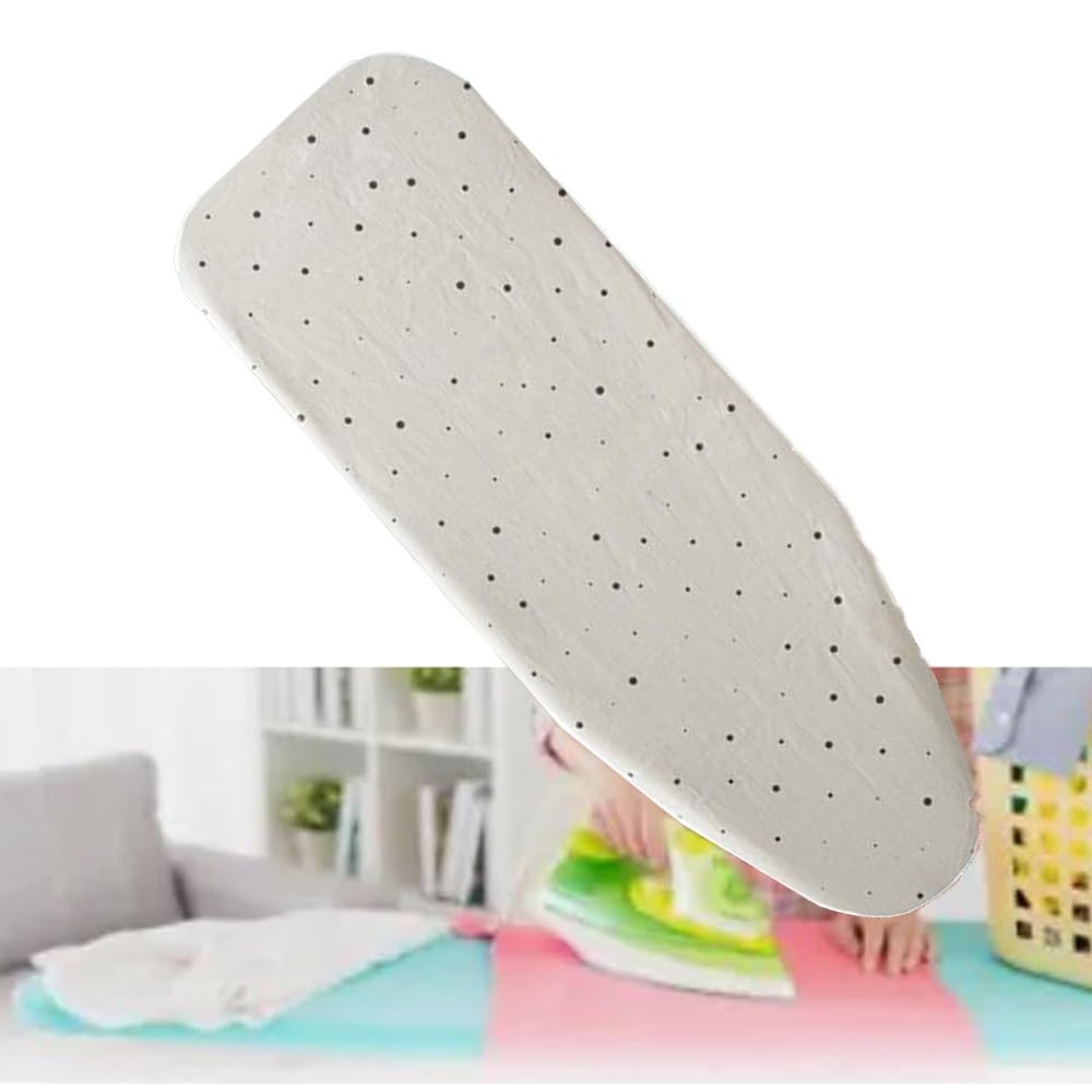 Bügelbrettunterlage aus Baumwolle, 33 x 91,4 cm, hitzebeständige Polsterung, Bügelbrettbezug und -unterlage, strapazierfähige Bügelbrettauflage für Tischplatte, verstellbar (grau),