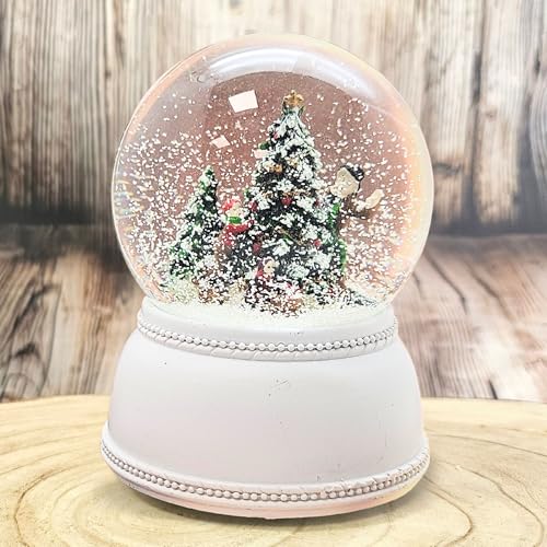 Schneekugel Weihnachten Christbaum schmücken | Sockel weiß...
