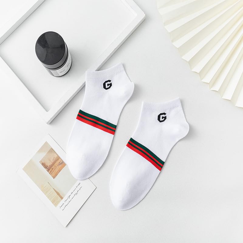 5Pcs Fashionable Ankle Socks for Men & Women, Stylish Casual Socks in Trendy Patterns, Comfortable & Durable, One Size