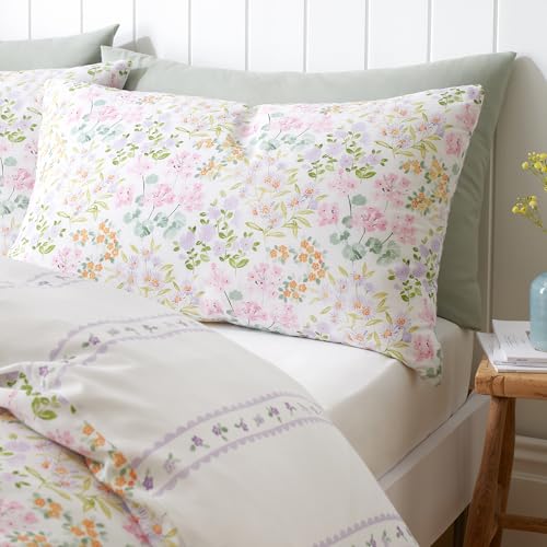 Parure de lit douce polycoton de qualité supérieure, housse couette 200x200 réversible lilas - 3