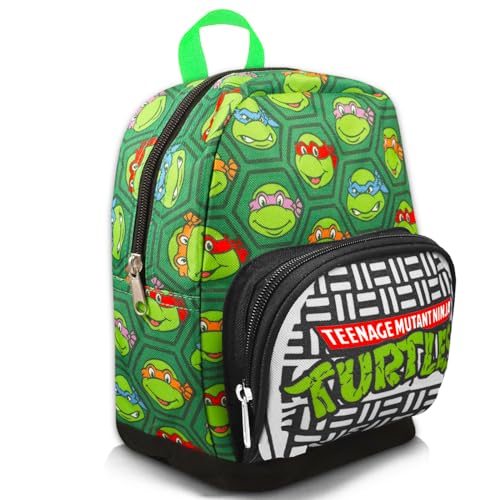 Teenage Mutant Ninja Turtles Mini Backpack for Teens - 10” Canvas TMNT Backpack with Front Pocket and Bookmark | TMNT Backpack Purse Bundle2