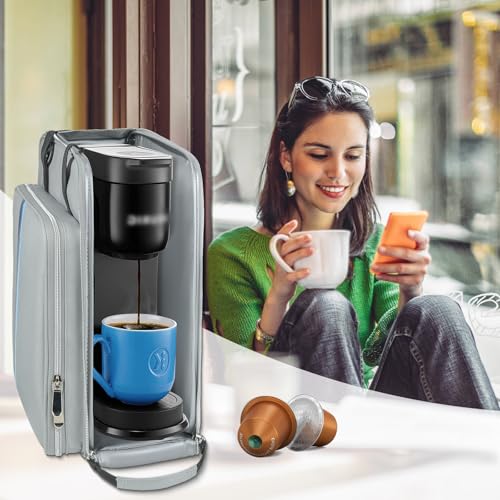 Coffee Maker Travel Bag Compatible with Keurig K-Mini,Single Serve Coffee Brewer Carrying Case Compatible for K-Mini Plus with Multiple Pockets for K-Cup Pods,Grey(Bag Only) by LEFOR·Z - Image 7
