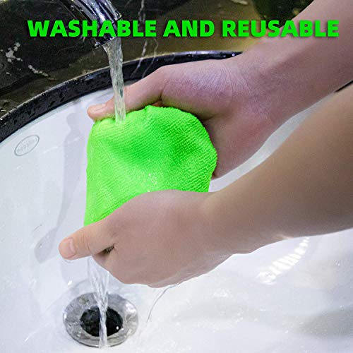 XINDELL Windshield Glass Cleaning Tools, Microfiber Car Windshield Cleaner with Extendable Handle and Reusable Cloth Auto Interior Accessories Glass Cleaner Kit (Extendable)