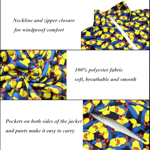 Image of Kids Two-Piece Classic Zippered Sports Jacket Set Sweatpants Jogging Teenager Sportswear Set