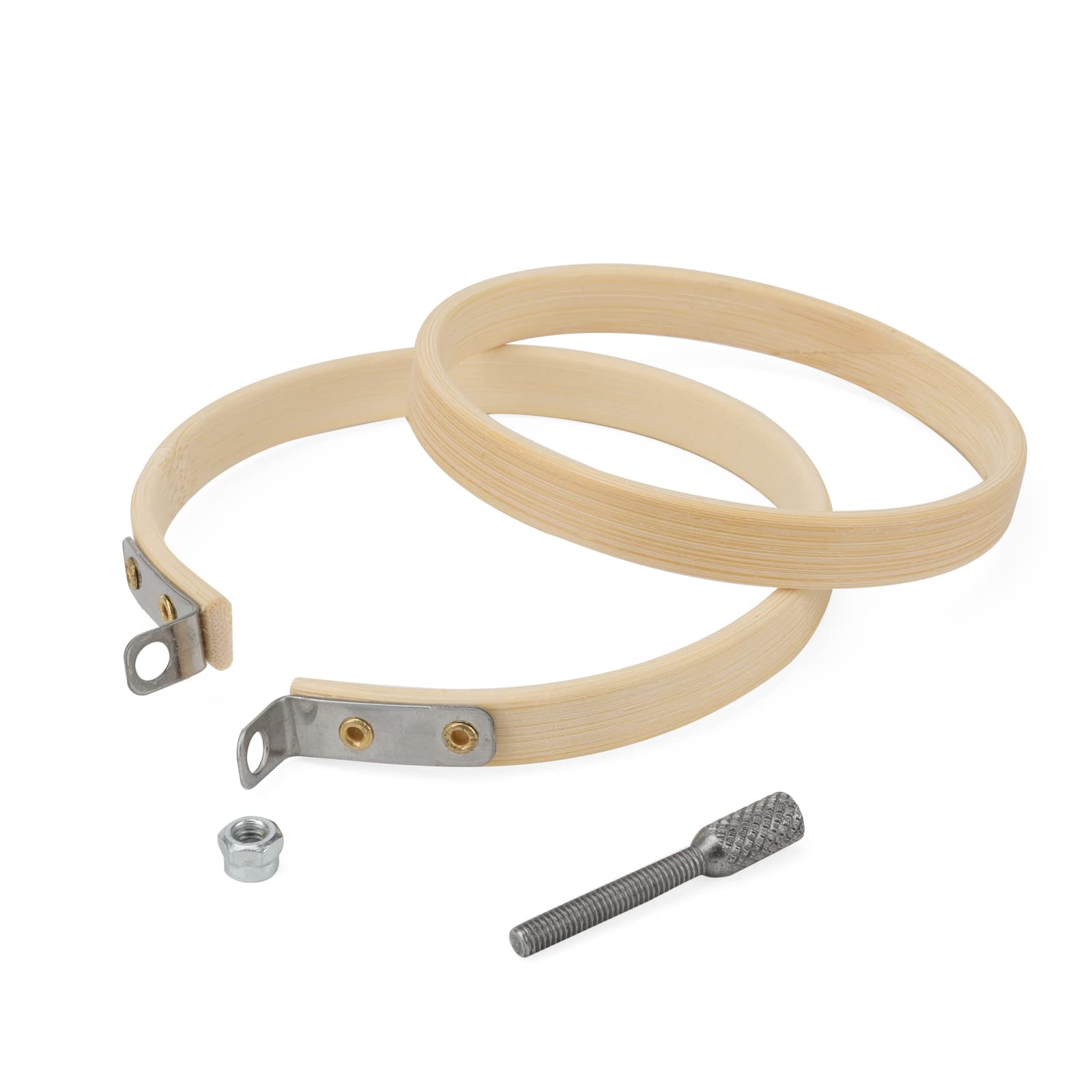 MANCHAP Confezione da 20 cerchi da ricamo 8 cm, mini telaio da ricamo 8 cm, anelli da ricamo regolabili, cerchi in bambù per punto croce per lavori artigianali