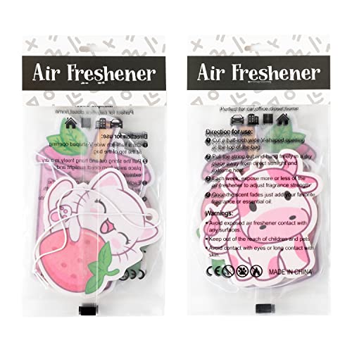 Car Air Freshener Kawaii Japanese Snacks Pink Incense Chips Scented Ornament, Car Rearview Mirror Pendant, 4 Styles And Scents Of Bubble Tea Strawberry Milk Peaches Hanging Ornament Vent Decoration Cute Aromatic For Party Supplies #TOP6