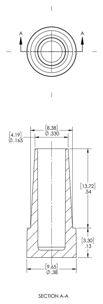 Caplugs ZRP45Q2 - Tapón de tubo de cobre tipo K, plástico K-RP-45, PE-LD, tapa OD 0.4 pulgadas, ID 0.3 pulgadas, rojo (paquete de 200)