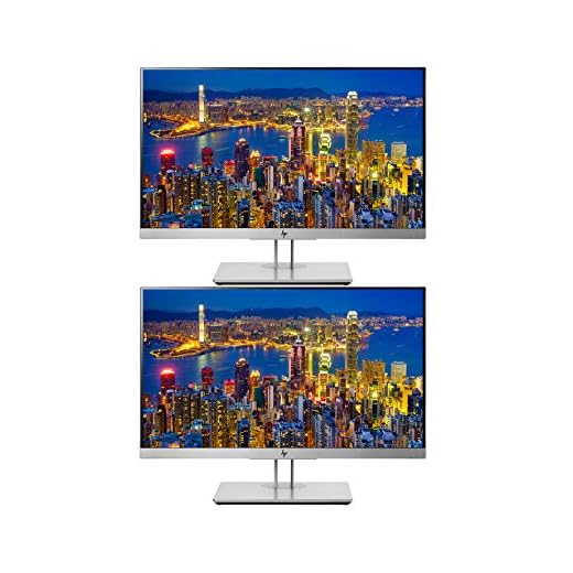HP EliteDisplay E233 23 Inch IPS LED Backlit Monitor 2-Pack, FHD 1920 x 1080 (1FH46A8#ABA)