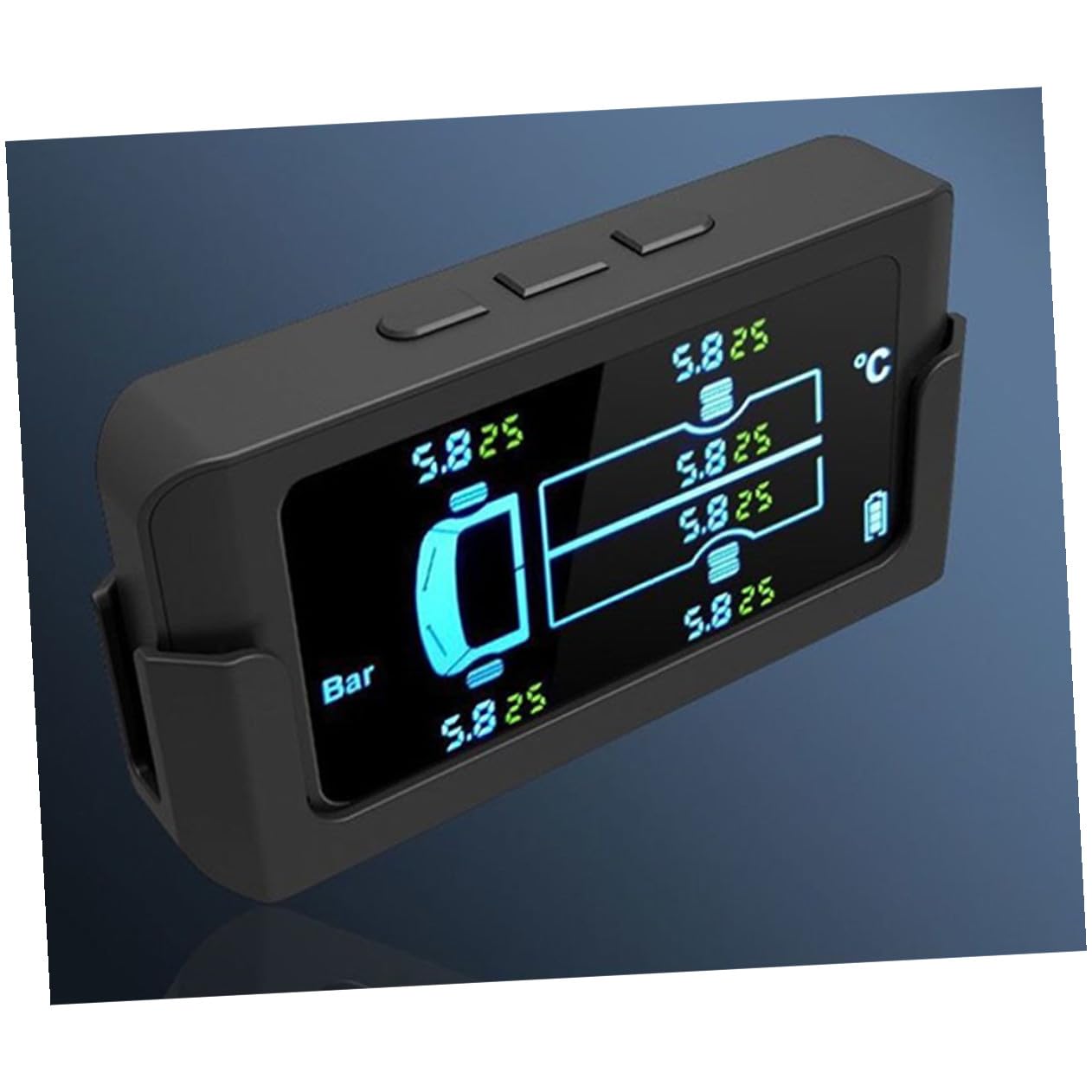iplusmile Sistema di Monitoraggio Pressione Pneumatici Display a Colori ad Alta Definizione Solare Wireless Monitoraggio Pressione e Temperatura in Reale per Camion Grandi e Autobus