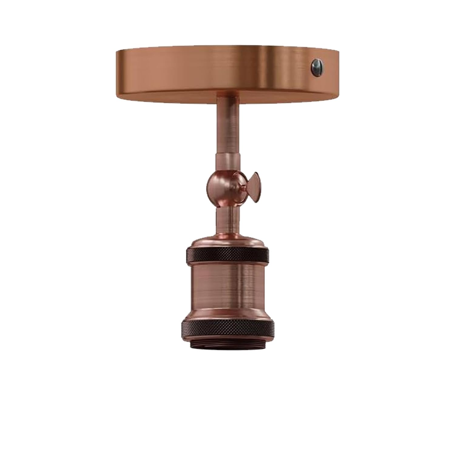 LEDSone Vintage Ceiling-Light Fixture Industrial Metal Adjustable E27 Base Flush Mounted Lighting for Bedroom Living Room Kitchen Hall Way Restaurant (Copper)