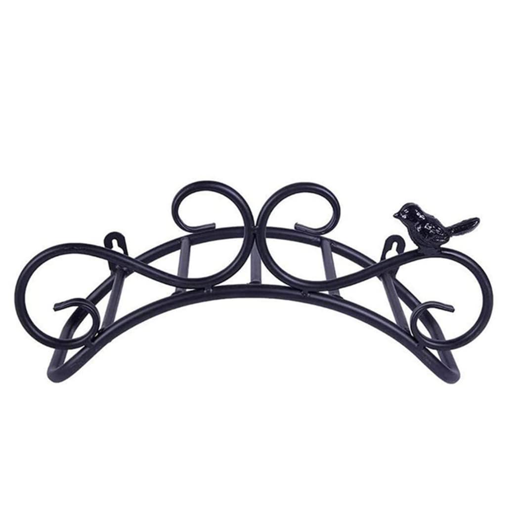XXJJ 13.7" Garden Hose Holder, Iron Antique Style Bird Brackets Garden Braces Decorative Wall Mount Rack, Water Pipe Storage