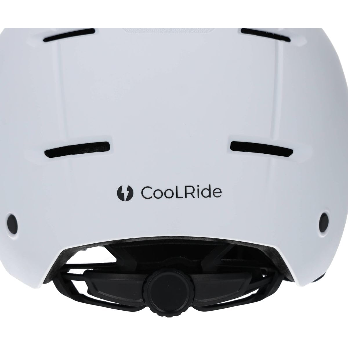 CoolRide - Casco urbano de moda con visera ajustable y headlock de 55-58 cm, color blanco, 6 ventilaciones, carcasa ABS resistente, certificado CE en 1078, confort óptimo, para bicicleta, patinete