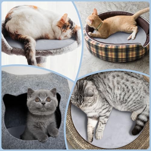 Image of 2 Pcs 13.7 inch Whelping Pads for Dogs Washable Pee Pads for Cats Waterproof Pee Pads Reusable Puppy Pads Pet Training Pads Absorbent Round Floor and Bed Mat Fleece Pee Pad for Potty