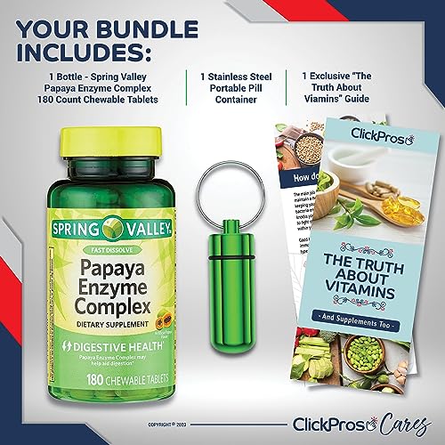 Spring Valley Papaya Enzyme Complex Chewable Tablets
