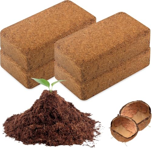 Image of SJ Organics Cocopeat Bricks (Pack of 2 x 1kg) - Premium Sterilized Coco Soil for Potting Mix | Enhanced Aeration for Root Growth | Ideal for Balcony Garden & Flower Pots
