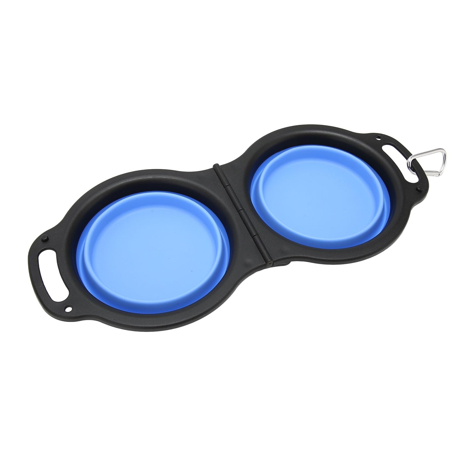 Foldable Dog Food Water Bowls, Compact Convenient Safe Thickened 2 in 1 Dog Bowls Odorless Portable for Puppy for Camping