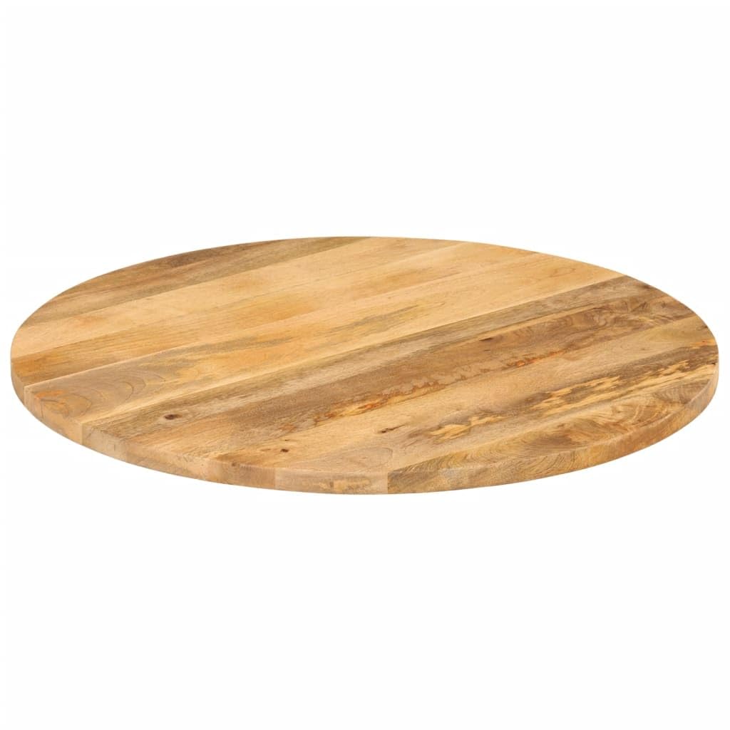 vidaXL Tablero de Mesa Redondo Madera Maciza de Mango Ø 70x2,5 cm, Superficie de Mesa, Tablero de Mesa de Madera, Tablero de Mesa de Centro