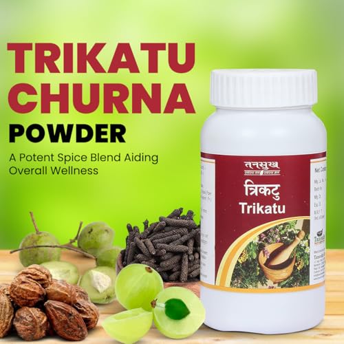 Image of Tansukh Trikatu Churna /Powder - Pack of 2 (100g Each) Ayurvedic Thirikadugam Churnam | Combination of Three Spices(Ginger, Black Pepper & Long Pepper) Relieve Digestive problems | Ayurvedic Ingredients