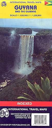 Guyana 1:850,000 & the Guainas Travel Map
