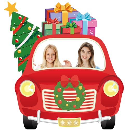 Christmas Truck Photo Booth Prop Banner Xmas Photo Background Dec...