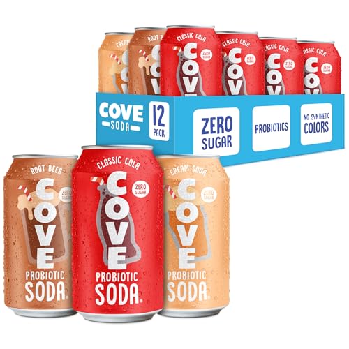 Cove Probiotic Soda Soft Drinks with Zero Sugar