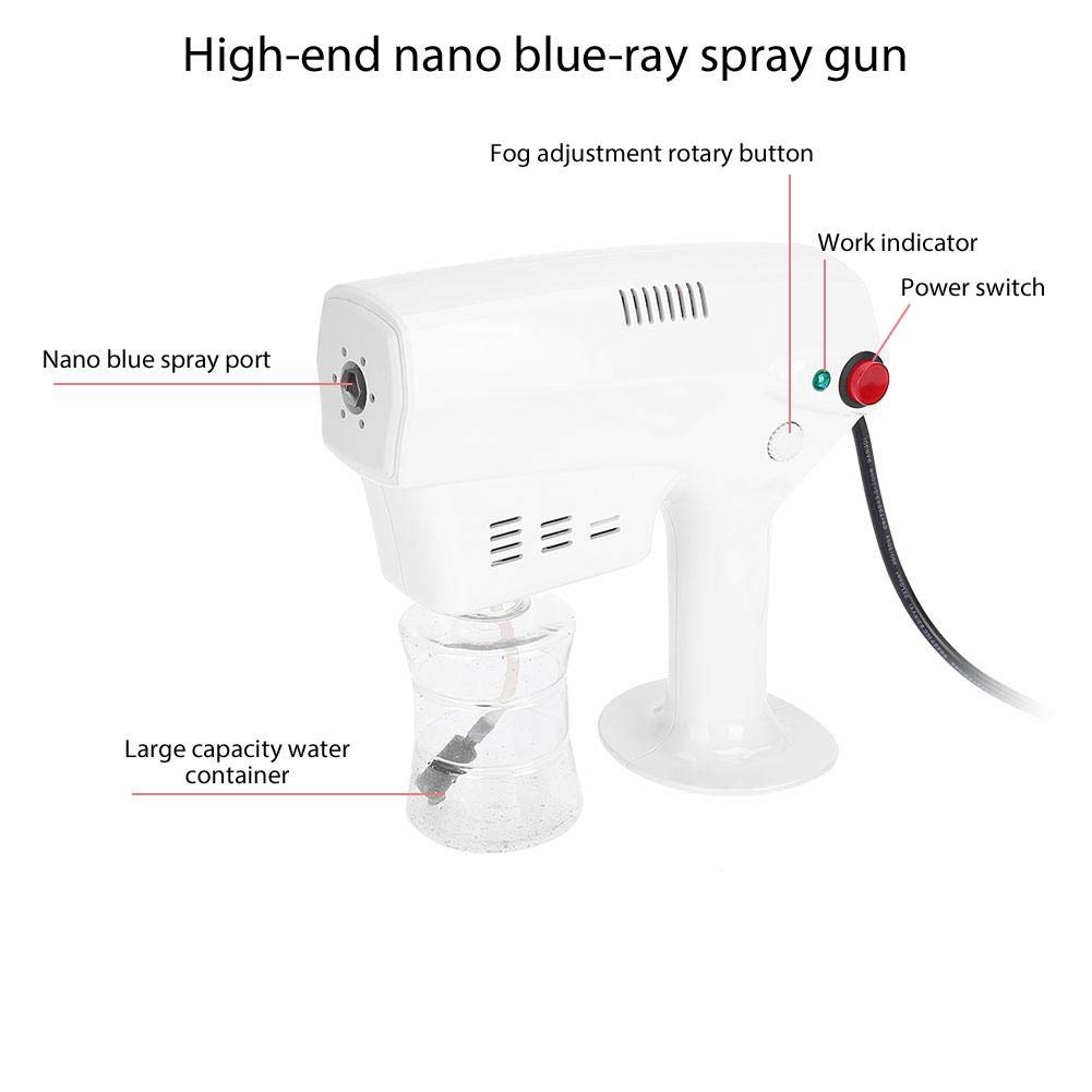 Nano Steam Gun, Spray para el cabello Multifuncional 260ML Nano Mister Hair Steamer, Vaporizador para Teñir el Cabello Humidifer Herramienta para el Cuidado del Cabello para Peluquería, Personal(UE)