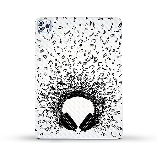 Image of MightySkins Carbon Fiber Skin Compatible with Apple iPad Pro 11 inch M2 4th Gen (2022) Full Wrap Kit - Earworm | Protective, Durable Textured Carbon Fiber Finish | Easy to Apply | Made in The USA