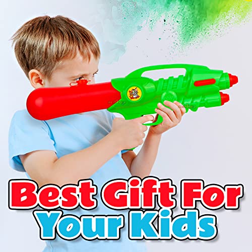 Image of Zest 4 Toyz Holi Pichkari High Pressure Water Gun Toy Long Water Gun Holi Combo of 1 Pkt Holi Color & 100 Water Balloons for Kids Boys and Girls (Assorted Colours)