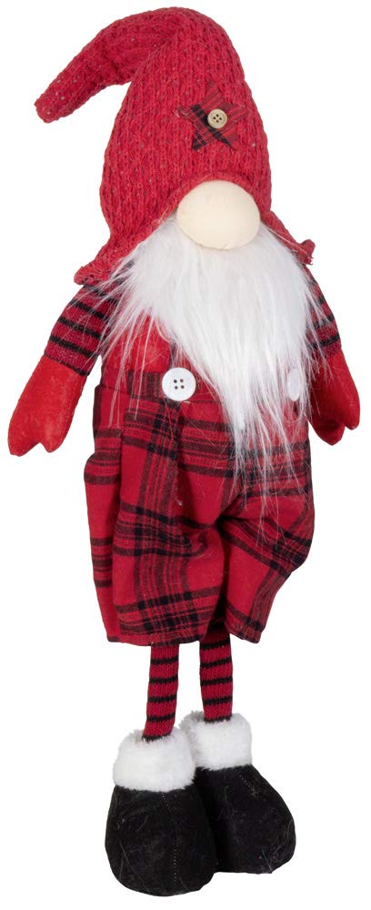 Deko Gnom 2er Set Dekoration 2 Designs Wichtel Zwerg 50cm Rot