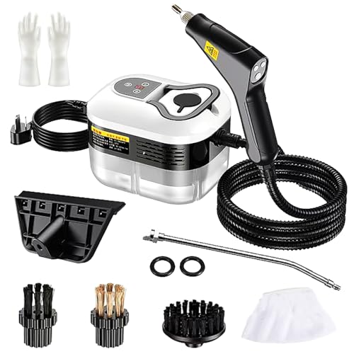 Handheld Steam Cleaner, 2500W High Pressure Steamer Cleaner with 1200ml Water Tank, 6 Speed Portable Steam Cleaner with Handle Holder, Steam Cleaning Machine for Furniture, Car, Kitchen, Tile