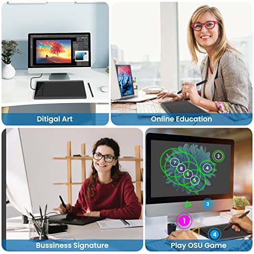 Xoppox Graphics Drawing Tablet 10 X 6 Inch Large Active Area With 8192 Levels Battery-Free Pen And 12 Hot Keys thumb #7