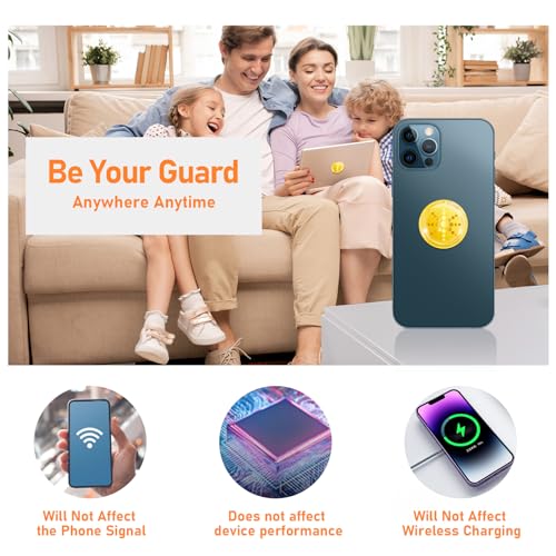 Image of 6 Pieces Protection Cell Phone Stickers 99% Effective Protector Cell & Smart Phones, Laptops, Tablets, TV, Monitors - All Devices