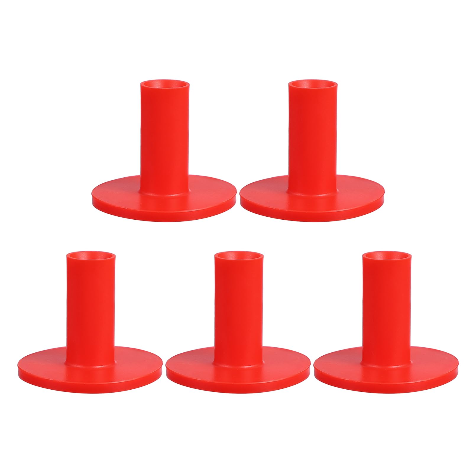 PATIKIL 2.13 Inch Rubber Golf Tees, 5 Pack Tall Practice Training Driving Range Tee Stable Ball Holder for Outdoor Indoor Hitting Mat Backyard, Red
