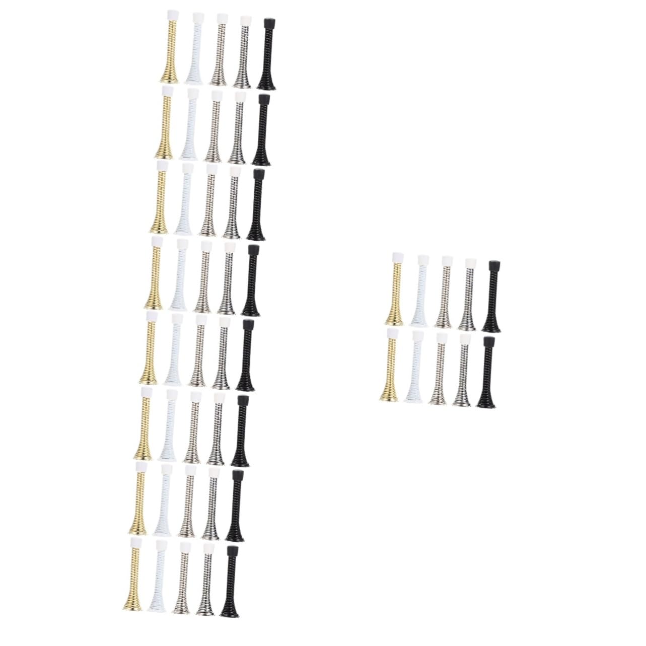 VILLCASE 50 Pcs Spring Door Stop Door Stop Wedge Hinge Mounted Door Stop Bathroom Door Stopper Door Stoppers Spring Door Lock Stopper Door Stops for Baseboard Iron Child Alien Flexible