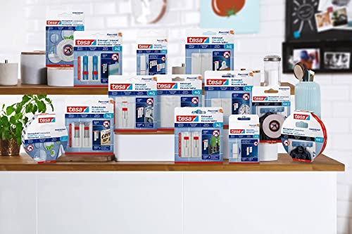 tesa Powerstrips Klebestreifen für Fliesen und Metall 3 kg - Doppelseitige Streifen für feste, glatte Flächen - Bis zu 3 kg Halteleistung pro Streifen - 6 Stück – Bild 5