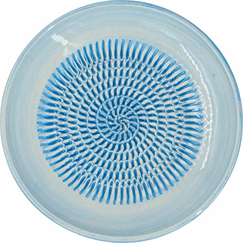 evergrate Keramikreibe im Motiv Eisblau mit Küchenpinsel und Rezeptheft Cover