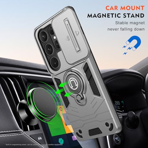 Coque Samsung S25 Ultra avec béquille et cache caméra