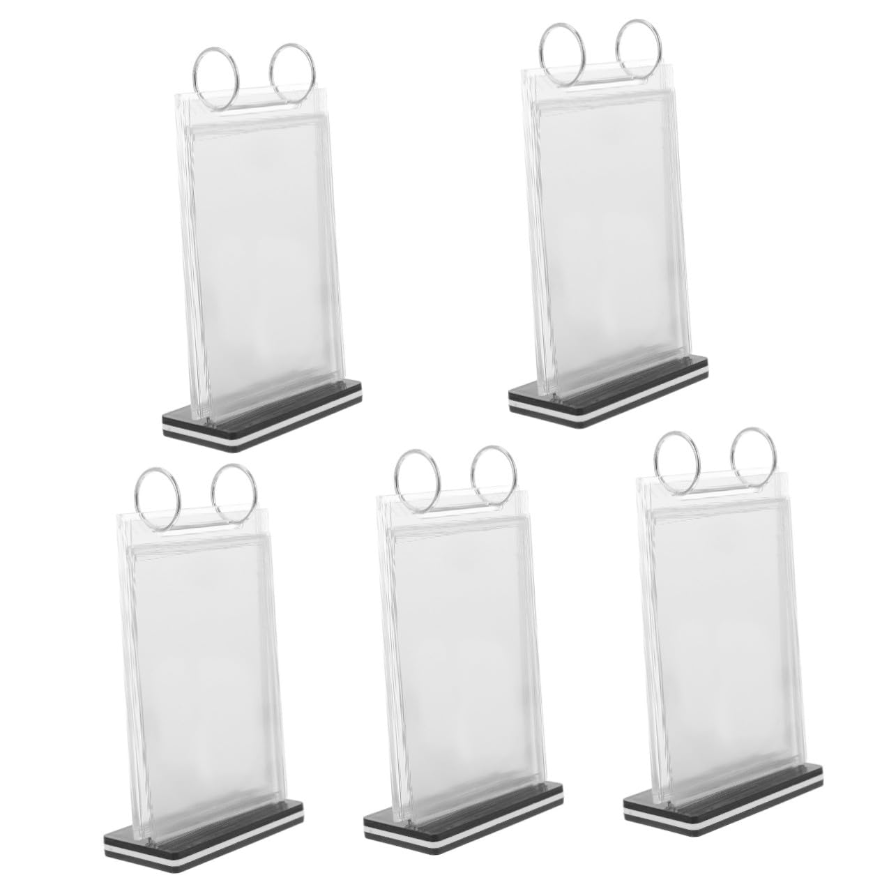 jojofuny 5 Piezas Soporte Transparente para Menús y Carteles Exhibidor para Restaurante Tienda Portaprecios y Versátil para Publicidad y Brochures