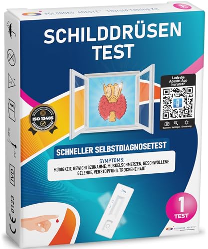 ADESTE Schilddrüse Selbsttest | Schilddrüsenunterfunktion Test | Ergebnis in 10 Minuten | Hohe Genauigkeit 98 2% | Einfach anzuwenden