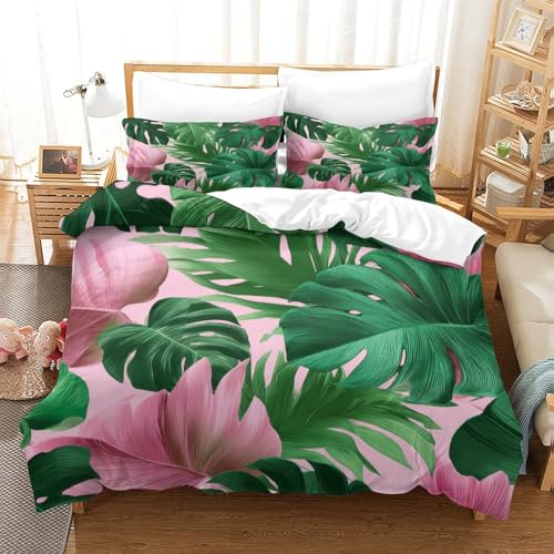 Parure de lit fleurs tropicales double pour renouveler la déco de chambre - 3