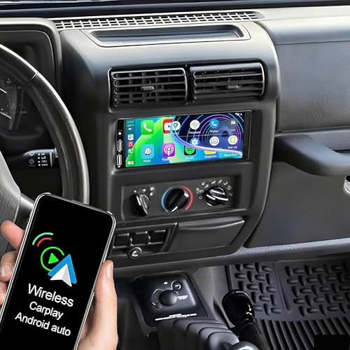 Radio para auto 6.8 pulg, pantalla táctil Android 14 miniatura 2