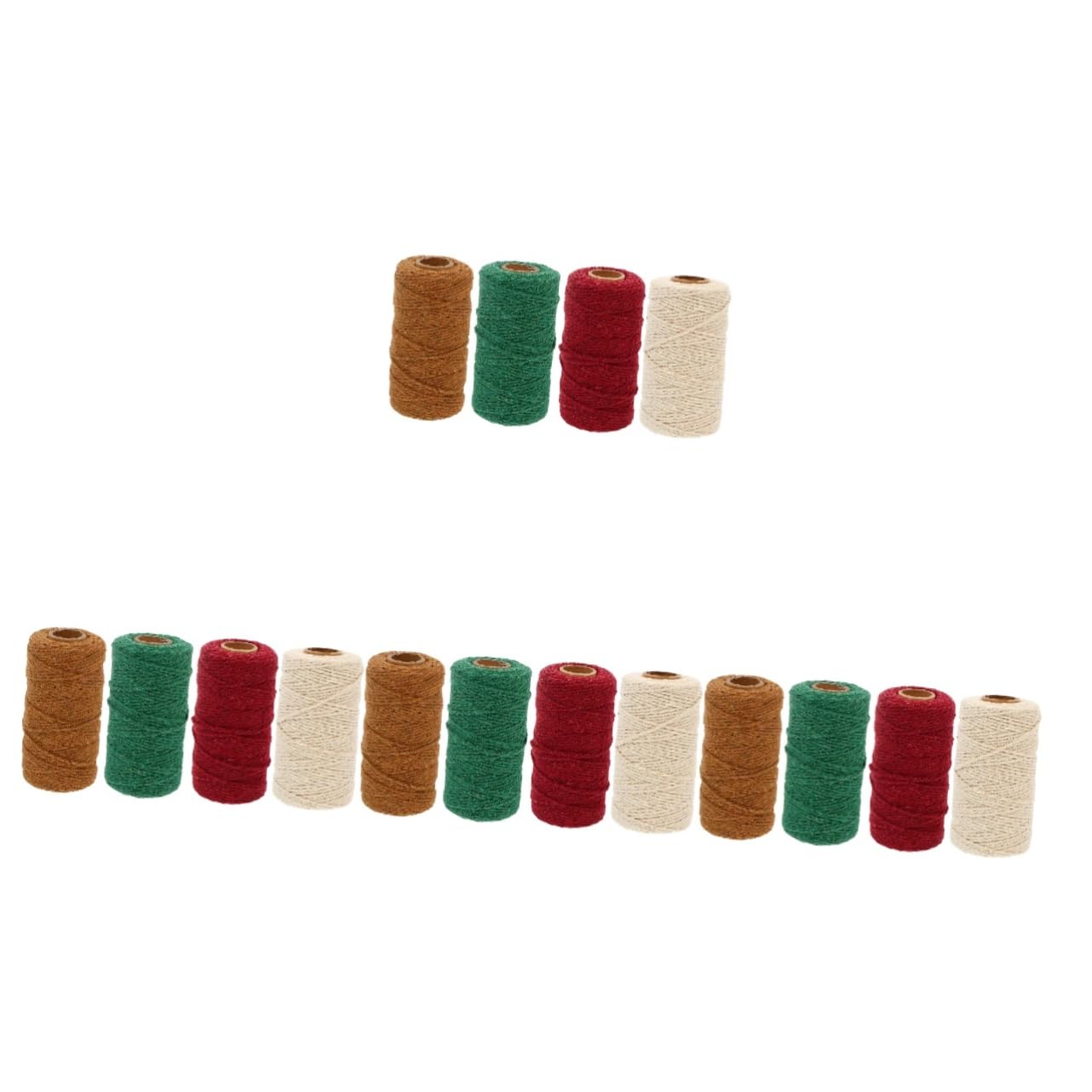 Lurrose 16rollos Cuerdas De Macramé De Algodón Natural Burdeos para Manualidades y Decoraciones De Pared Alta Resistencia y Durabilidad