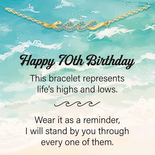 IEFLIFE 70th Birthday Gifts for Women - 70th Birthday Gifts Bracelet...