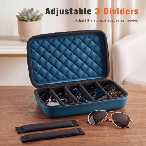 Image of ProCase Hard Shell Travel Sunglasses Organizer, Portable Multiple Glasses Case for Travelling