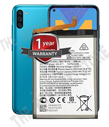 Image of THE BATTERY STORE Original HQ-S71 Battery for Samsung Galaxy M11 SM-M115FZKEINS / SM-M115FZKDXSG / M115F Battery with 1 year warranty and high capacity battery backup. Carefully check your phone model and purchase. (FOR SAMSUNG M11)