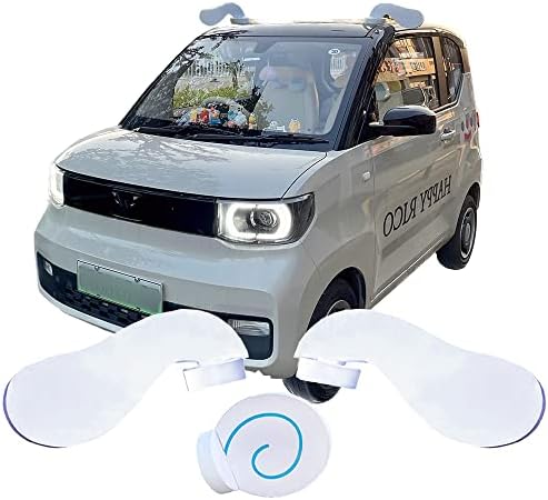 Cute Cartoon Hanging Ear Dog car top Decoration White Large Ear Mini car Ear Body 3D Three-Dimensional Sticker