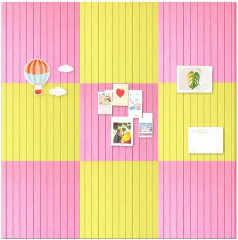 Set of 9 Bulletin Board,Self-Adhesive Felt Board Tile with Pushpins,Cork Board for Pinning Photo Note Memo Schedule Picture Wall Decorative (E)